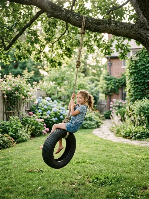 Hang a tire swing