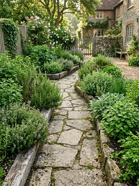 Herb garden path