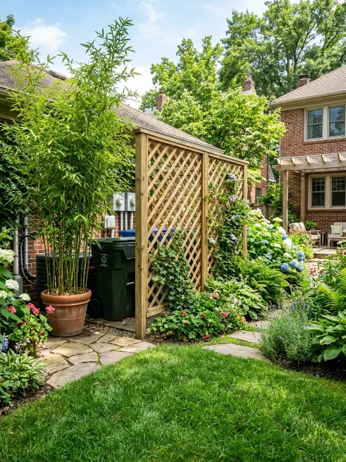 Hide utility areas with simple screens