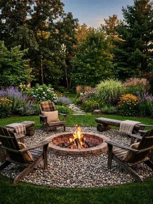 In ground fire pit