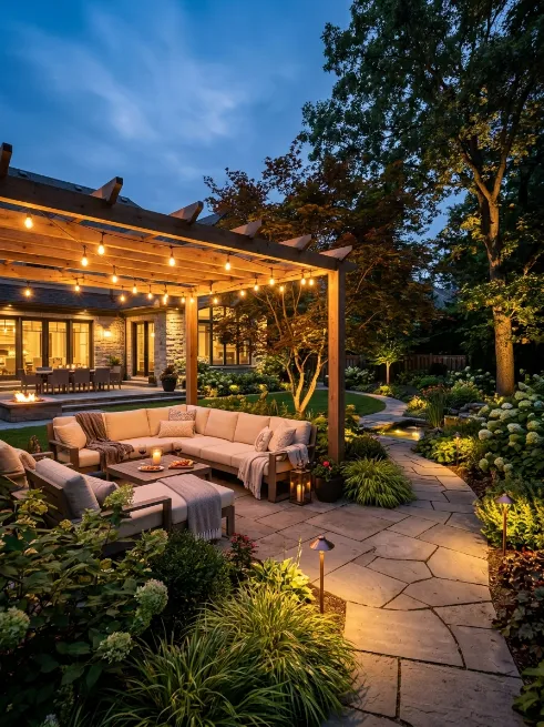 Install outdoor lighting
