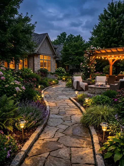 Install solar pathway lights