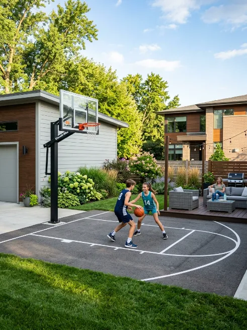 Install a basketball hoop
