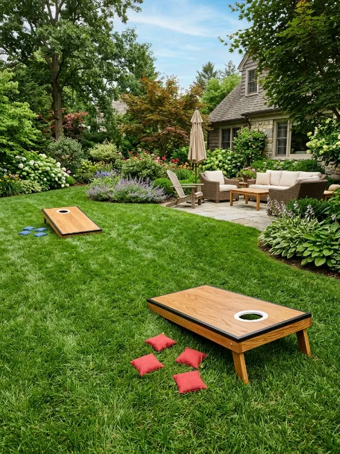 Install a cornhole set
