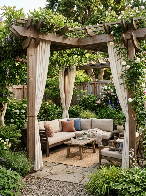 Install a pergola to add height