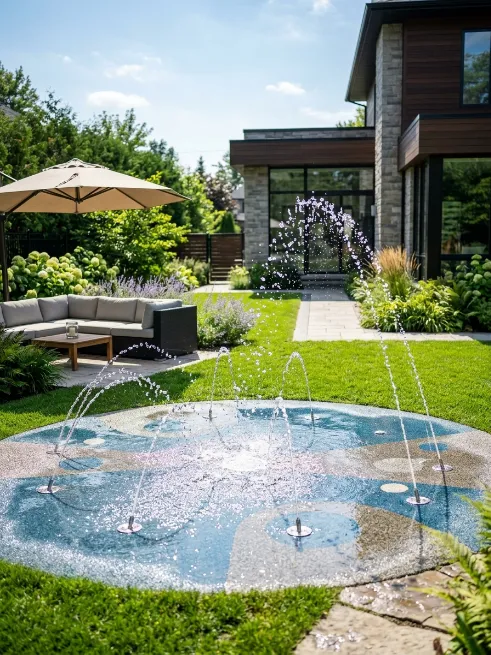 Install a splash pad