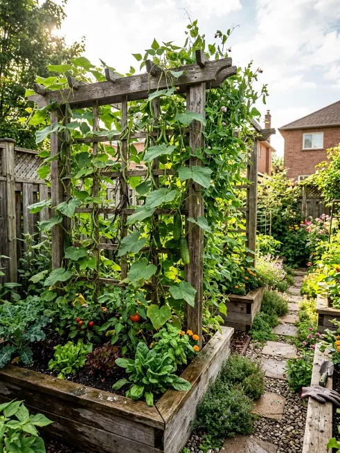 Install a vegetable trellis