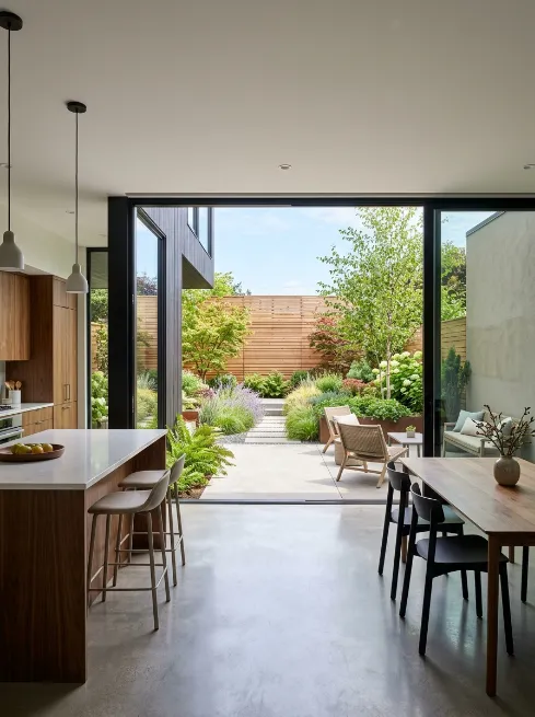 Keep sightlines open from indoors
