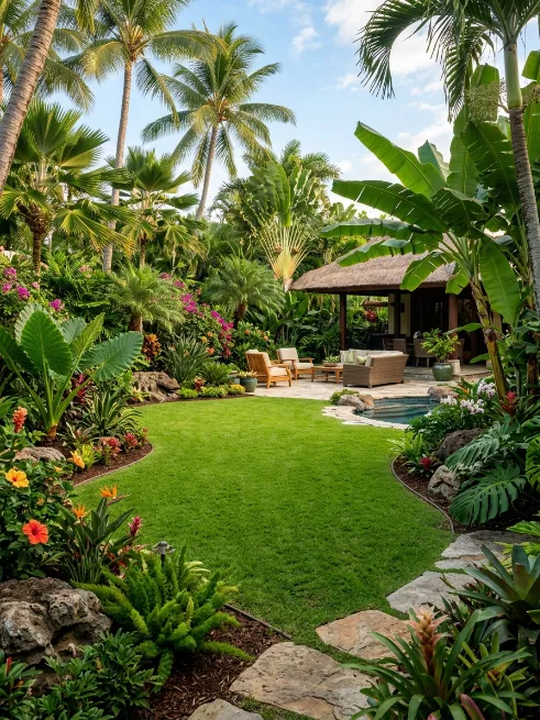 Keep a simple green lawn as a base