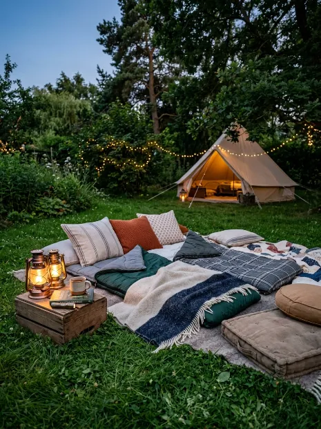 Lay out a cozy sleeping area