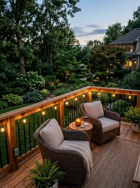 Line your deck railing
