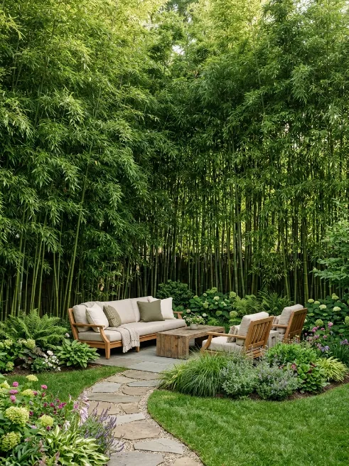 Living walls of bamboo