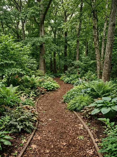 Mulch walkway