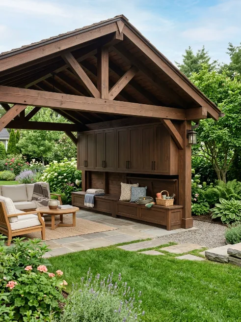 Multi purpose pavilion with storage