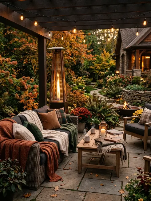 Outdoor heater for cooler nights