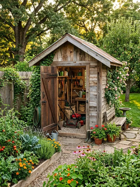 Pallet wood shed