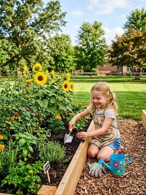 Plant a kids garden bed