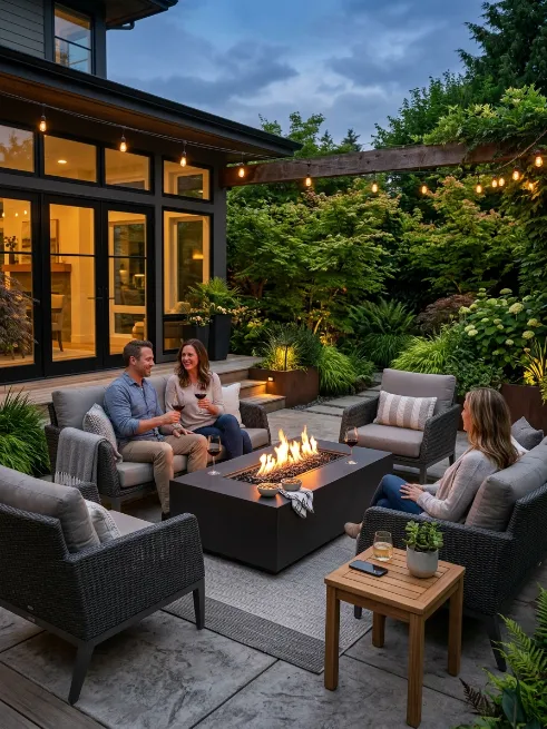 Propane fire table