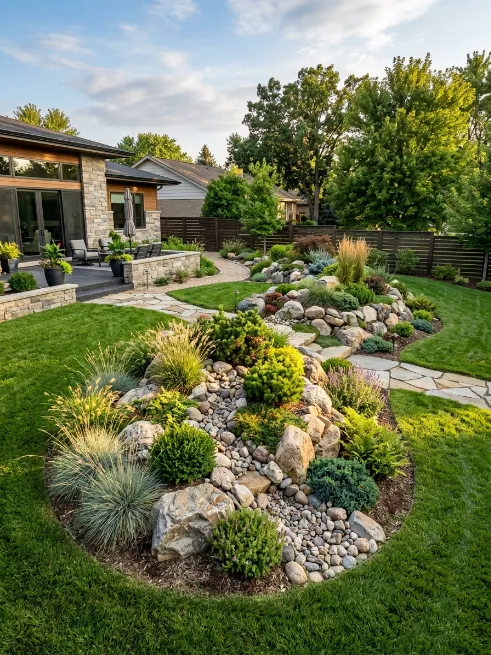 Rock mounds as mini hills