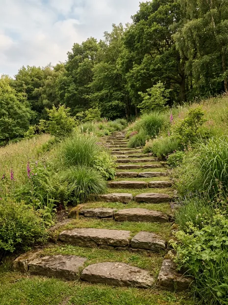Rock steps built into a slope