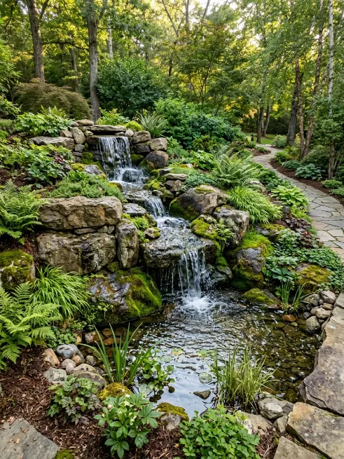 Rock waterfall