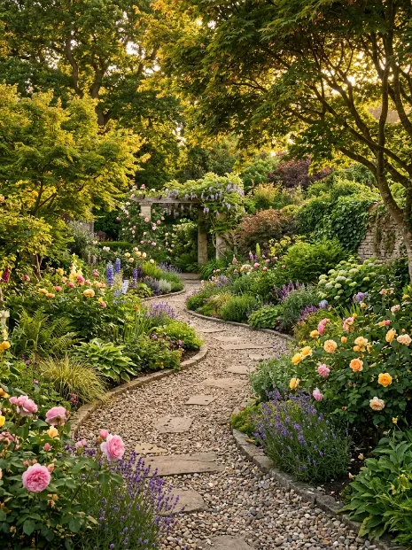 S curve garden path