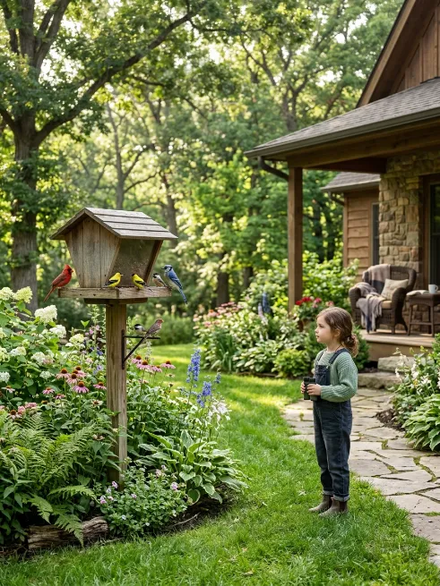 Set up a bird feeding station