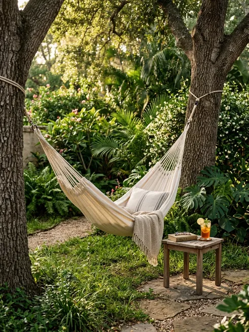 Set up a hammock corner