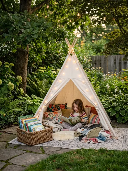 Set up a reading nook outside