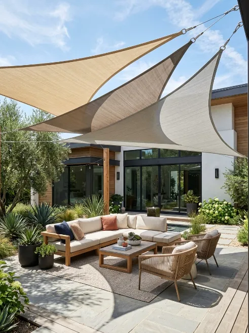 Simple shade sails