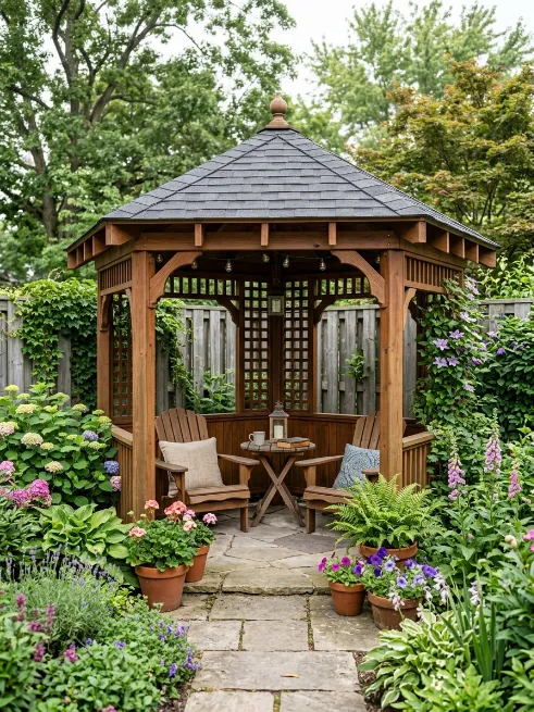 Small corner gazebo for tight yards