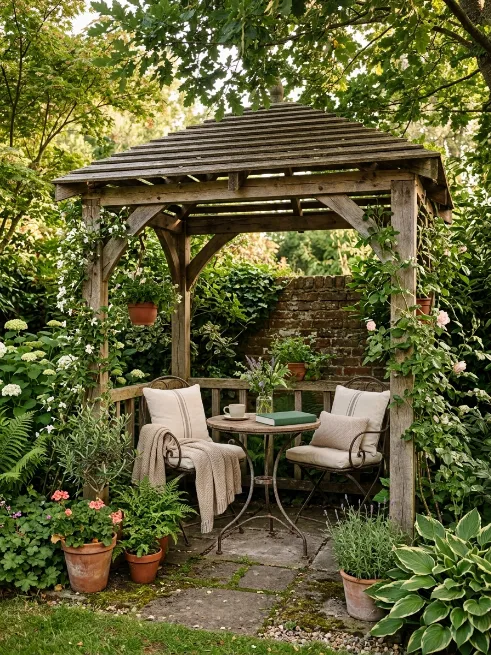 Small corner pavilion