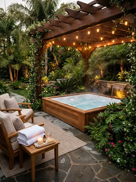 Spa style backyard retreat