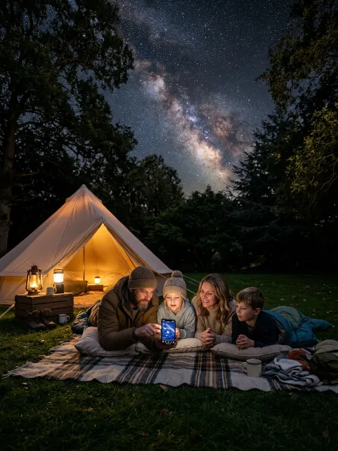 Stargaze with a star map app