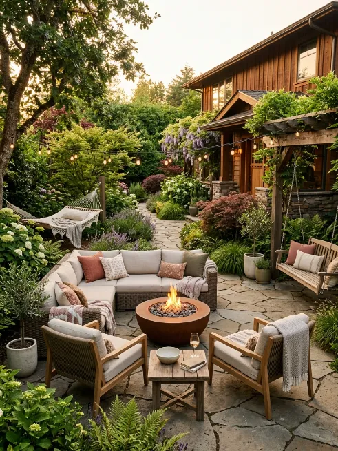 Start with a cozy seating area