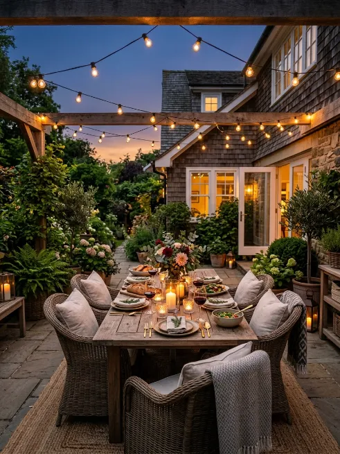 String overhead lights