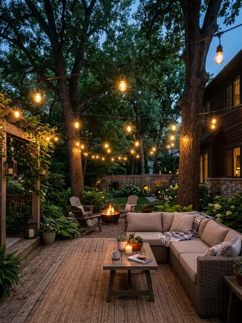 String up outdoor lights