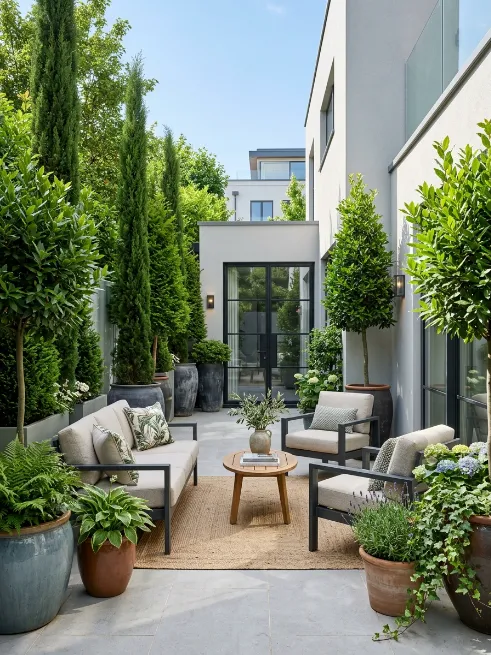 Tall container trees