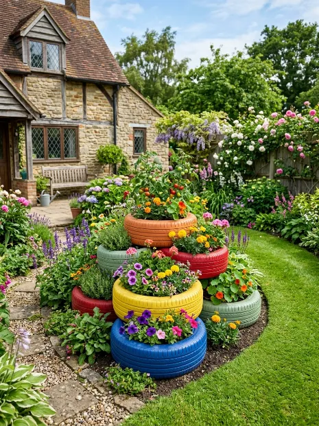 Tire planters