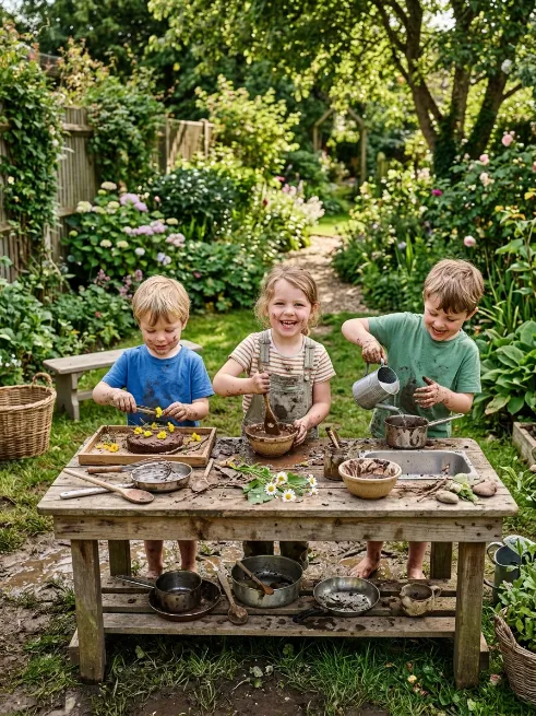 Try a diy mud kitchen