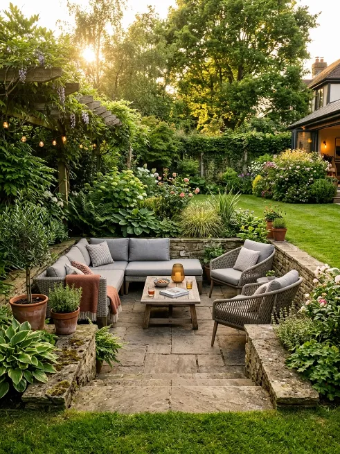 Try a sunken patio