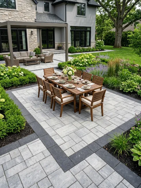 Try a two tone paver design