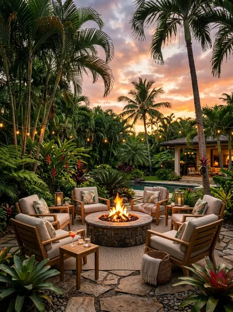 Use a fire pit for evening ambience