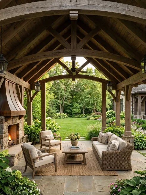 Vaulted ceiling pavilion