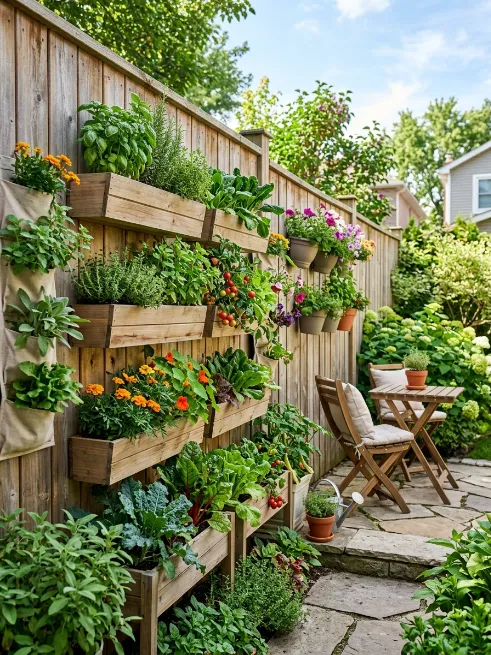 Vertical garden fence panels
