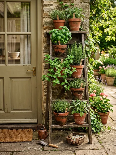 Vertical herb garden