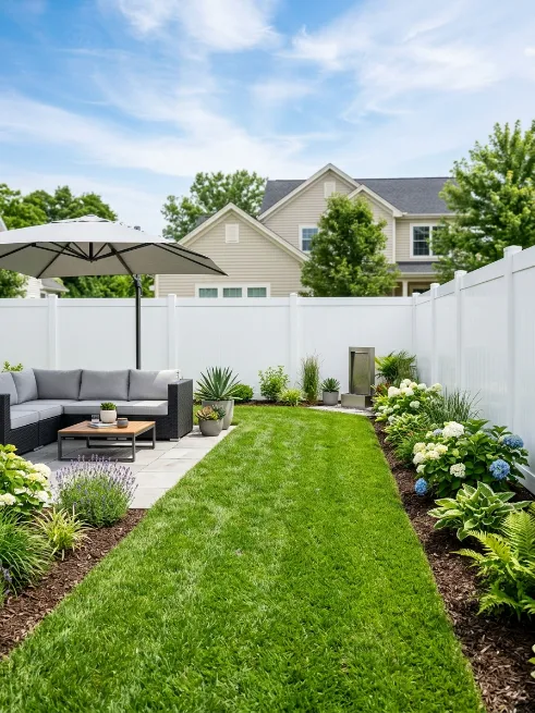 Vinyl privacy fence