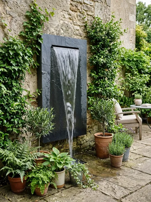 Wall mounted fountain