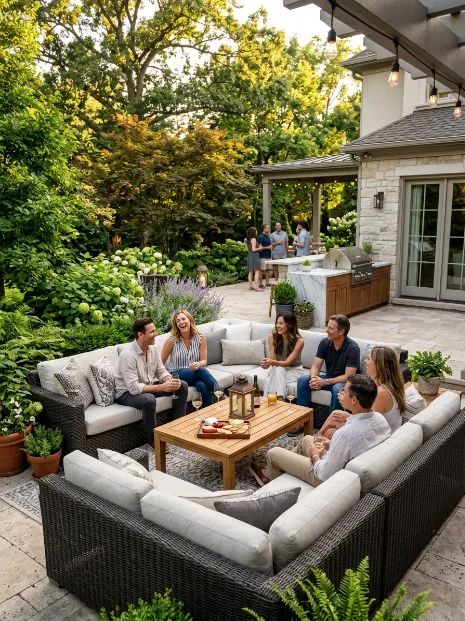Wraparound sectional sofa