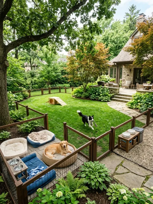 A multi dog zone layout